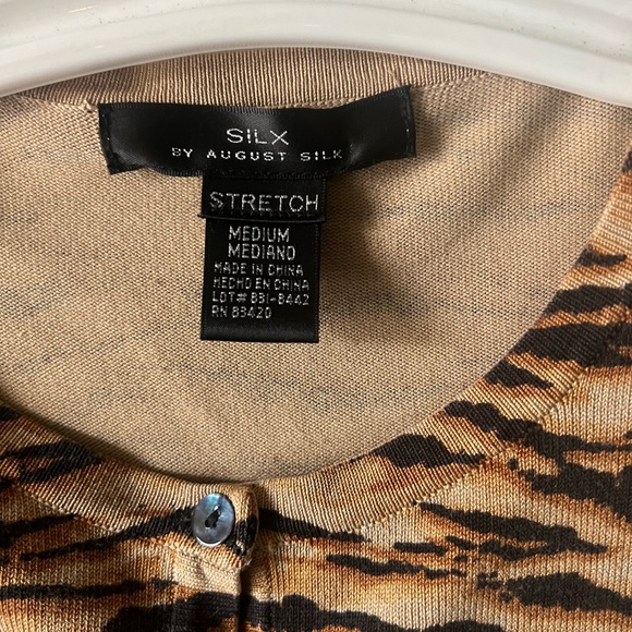 SILX by August Silk Tiger Print Cardigan - Picture 3 of 5